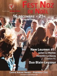 Fest Noz de Noël du Festival Interceltique de Lorient. Le vendredi 16 décembre 2016 à Ploemeur. Morbihan.  21H00